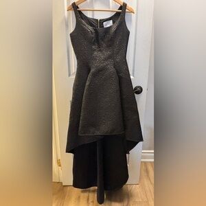 Stunning Nicole Miller Black Geometric High Low Formal Dress